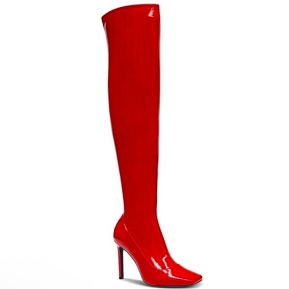 INC International Concepts Vibrant Red Over-the-Knee Boots - Picture 1 of 3